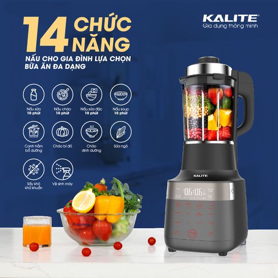 Máy làm sữa hạt Kalite KL-950 tích hợp 14 chức năng nấu nướng